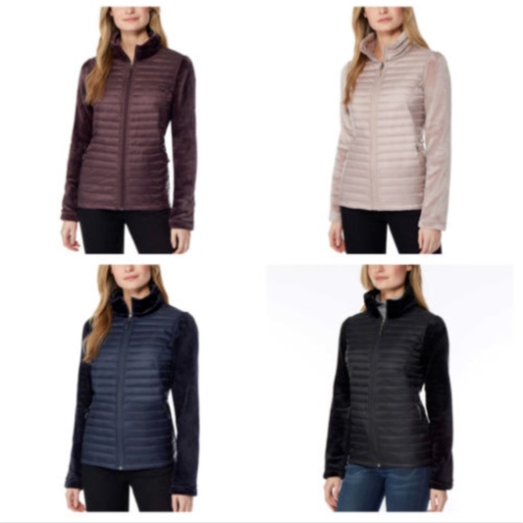 32 Degrees Ladies' Mixed Media Plush Jacket Women